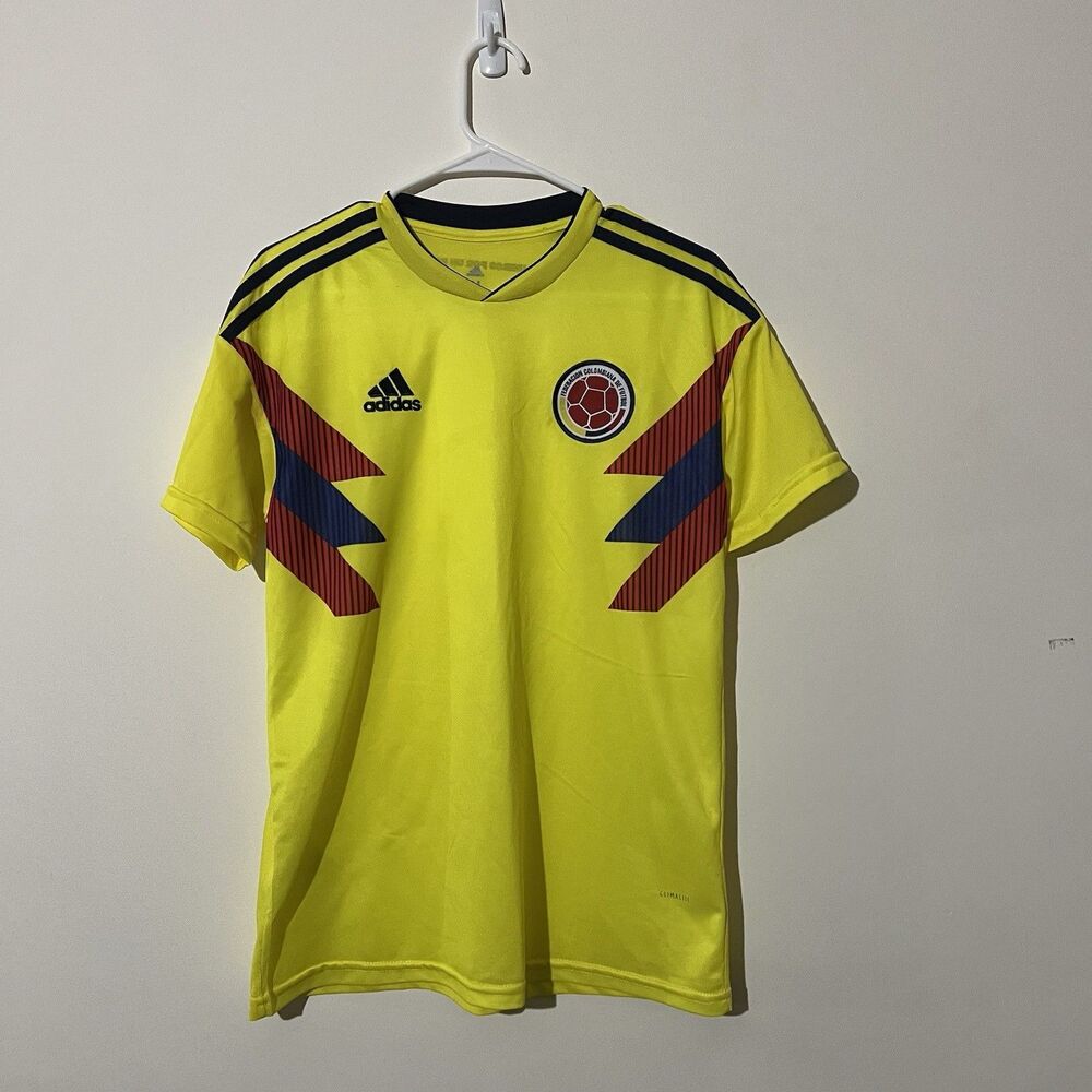 Original Adidas Colombia Home Football Shirt 2018 Men’s Medium Soccer Jersey